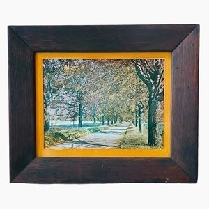 Vintage Park Printing Manqam's Chateau 1950s Artwork Wood Frame Picture